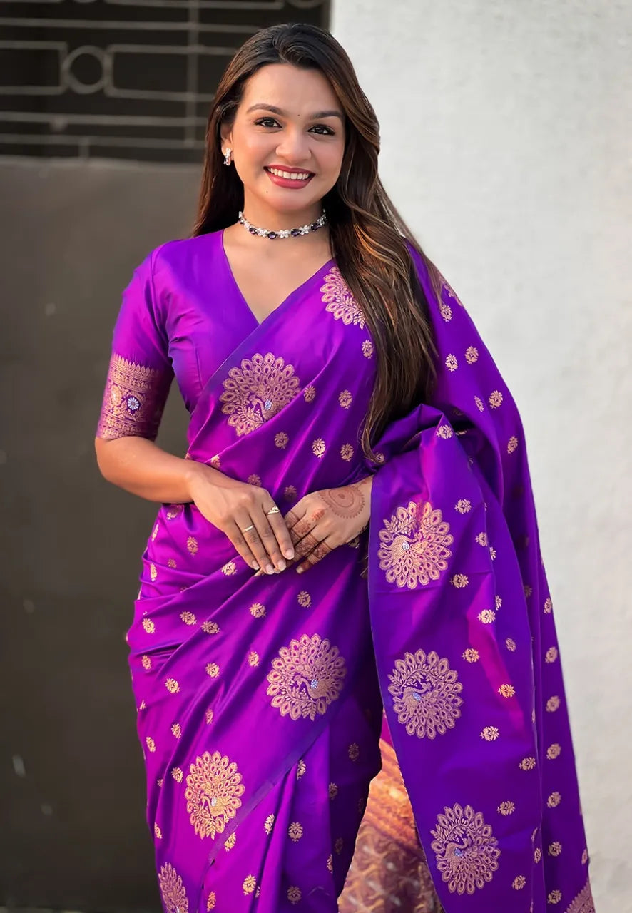 Soft Moonga Silk Banarasi Zari Woven Saree