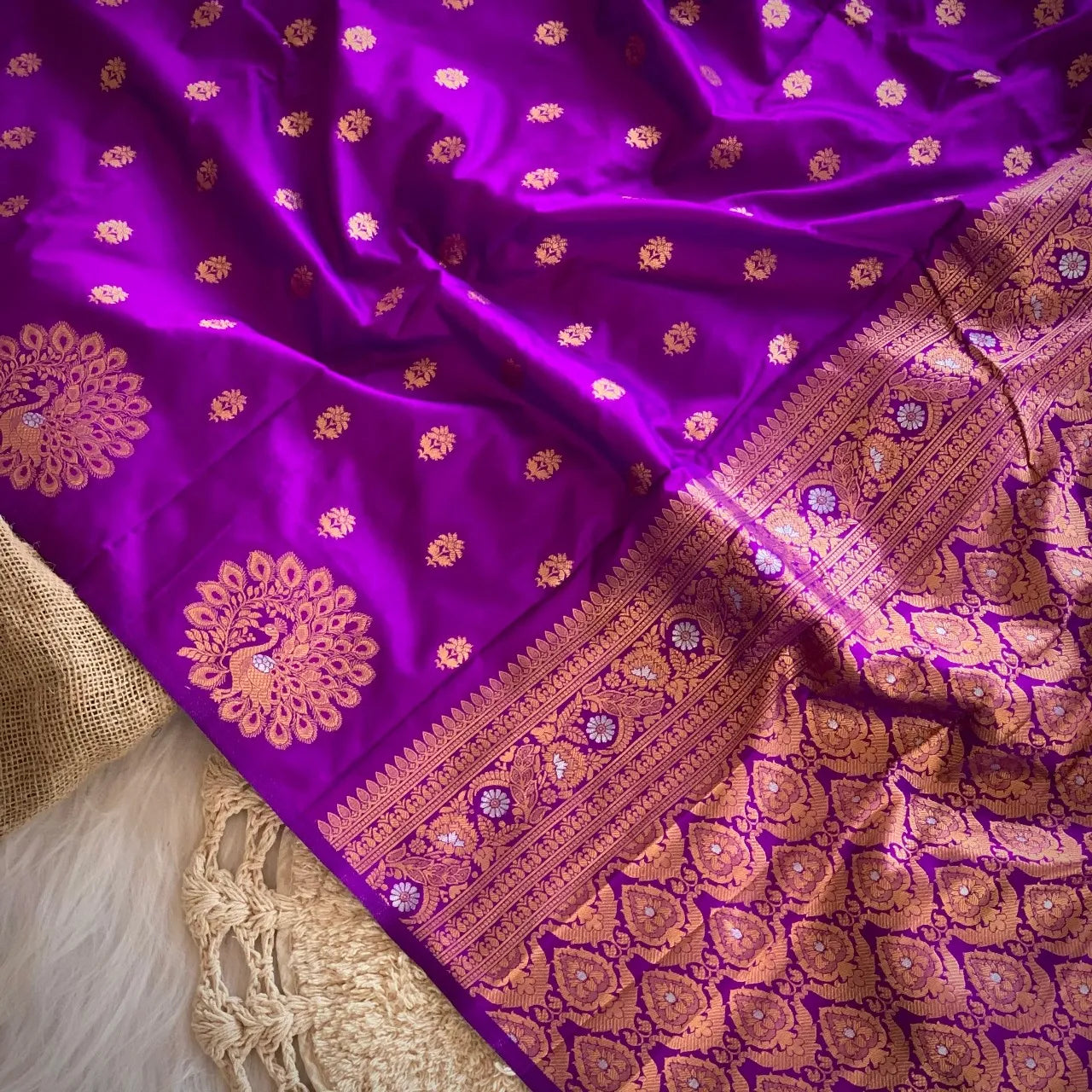 Soft Moonga Silk Banarasi Zari Woven Saree