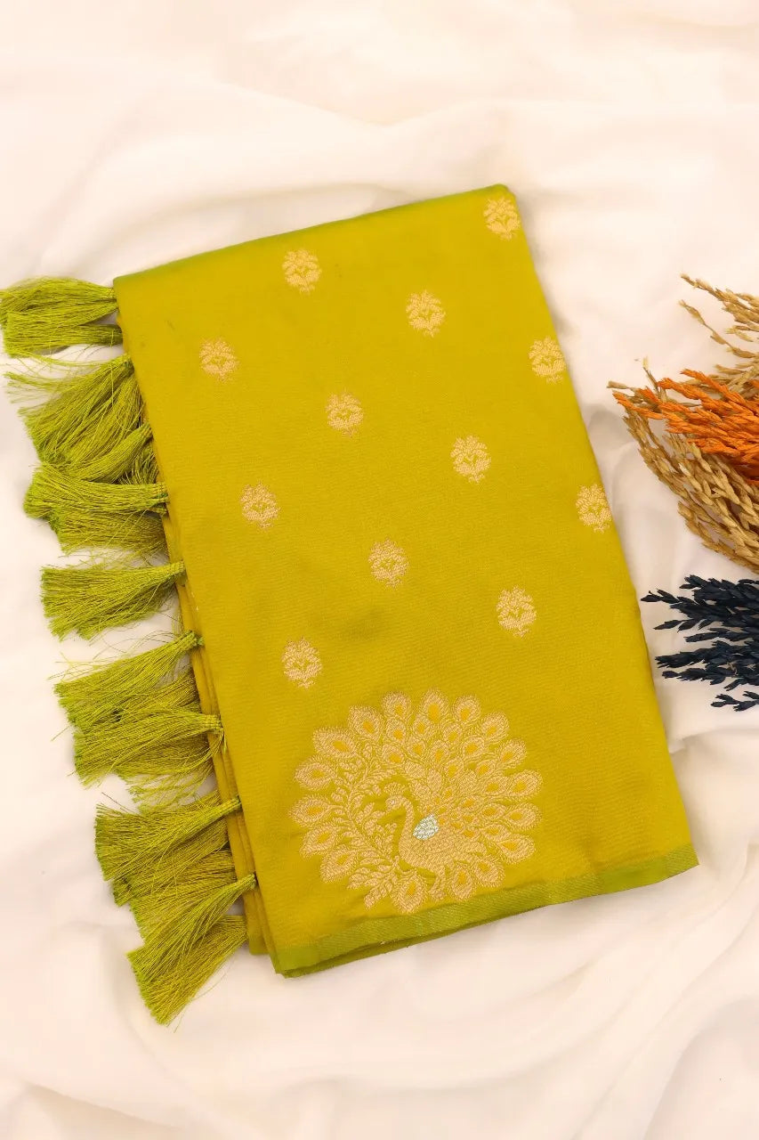 Soft Moonga Silk Banarasi Zari Woven Saree