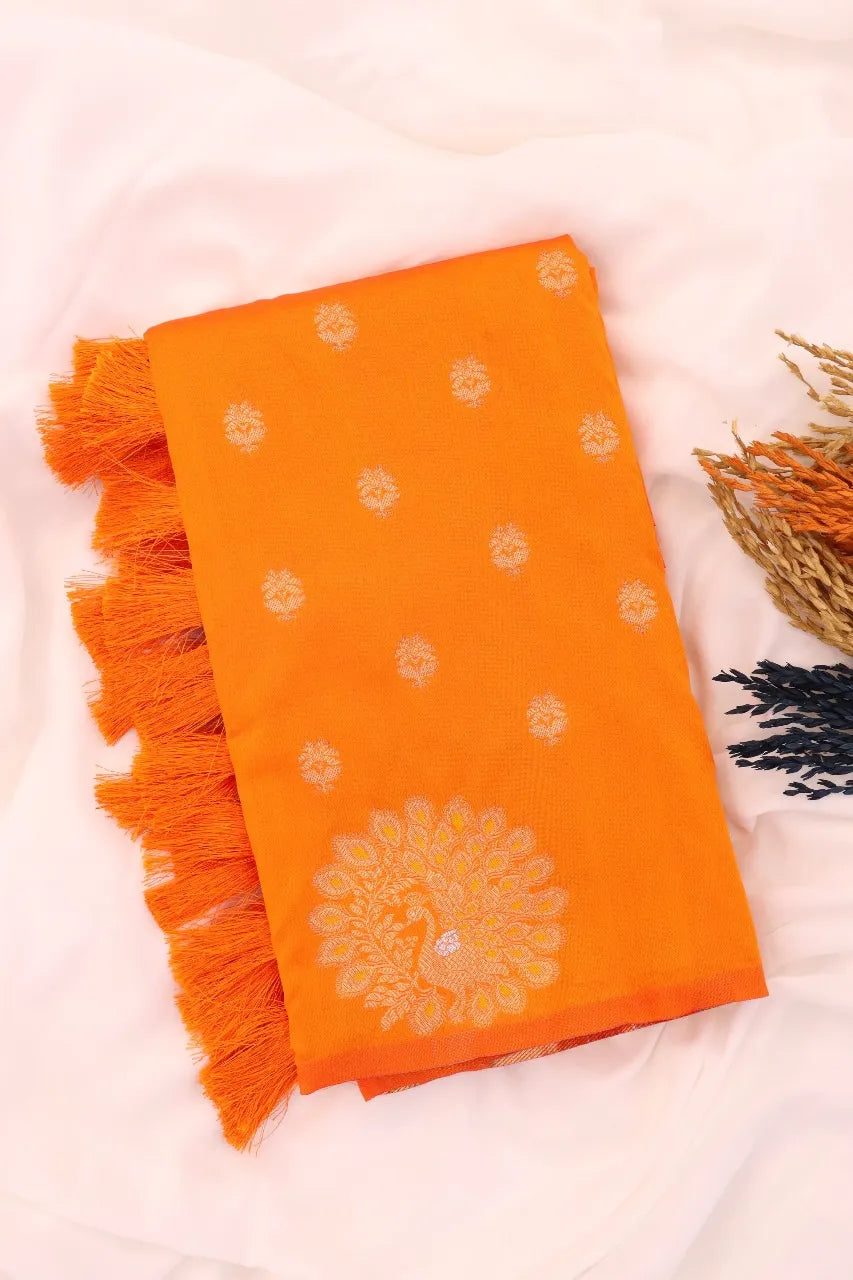 Soft Moonga Silk Banarasi Zari Woven Saree