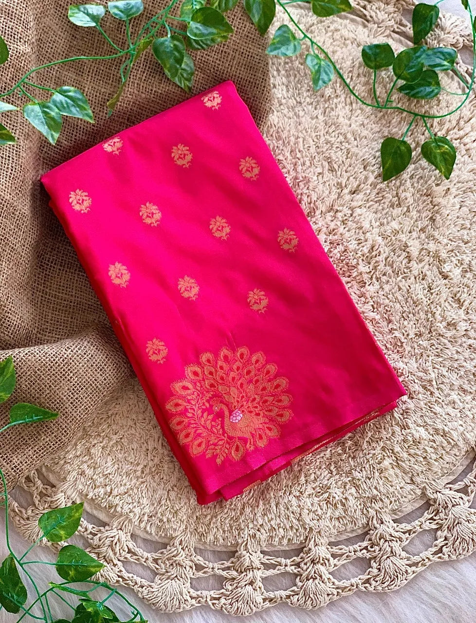 Soft Moonga Silk Banarasi Zari Woven Saree