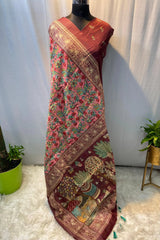 Soft Cotton Chanderi Kalamkari Digital Printed Saree