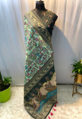 Soft Cotton Chanderi Kalamkari Digital Printed Saree
