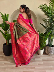 Paithani Silk Meenakari Soft Silk Saree