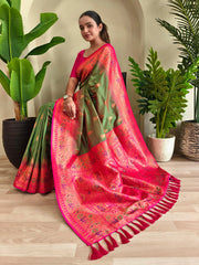 Paithani Silk Meenakari Soft Silk Saree