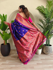 Paithani Silk Meenakari Soft Silk Saree