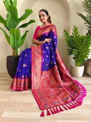 Paithani Silk Meenakari Soft Silk Saree