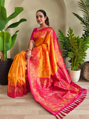 Paithani Silk Meenakari Soft Silk Saree
