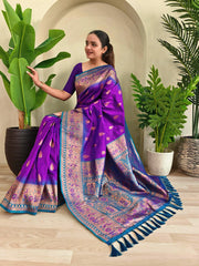 Paithani Silk Meenakari Soft Silk Saree