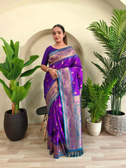 Paithani Silk Meenakari Soft Silk Saree