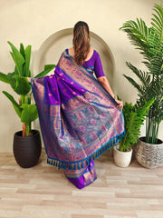 Paithani Silk Meenakari Soft Silk Saree