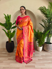 Paithani Silk Meenakari Soft Silk Saree
