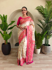 Paithani Silk Meenakari Soft Silk Saree