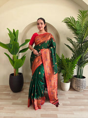 Paithani Silk Meenakari Soft Silk Saree