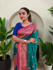 Paithani Silk Meenakari Soft Silk Saree