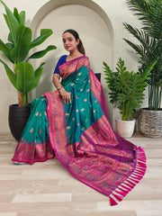 Paithani Silk Meenakari Soft Silk Saree