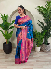 Paithani Silk Meenakari Soft Silk Saree