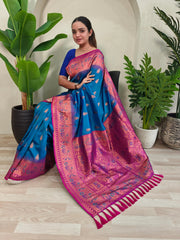 Paithani Silk Meenakari Soft Silk Saree