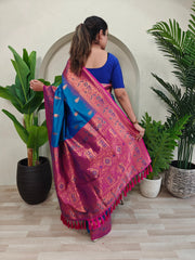 Paithani Silk Meenakari Soft Silk Saree