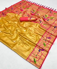 Tissue Silk Rich Maharani Border Saree