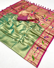 Tissue Silk Rich Maharani Border Saree