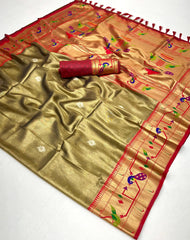 Tissue Silk Rich Maharani Border Saree