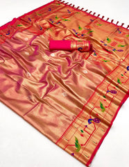 Tissue Silk Rich Maharani Border Saree