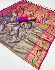 Tissue Silk Rich Maharani Border Saree
