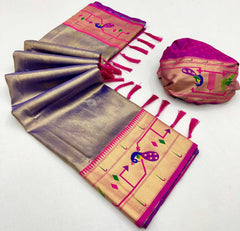 Tissue Silk Rich Maharani Border Saree