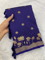 Pichwai Lotus Paithani Saree