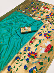 Half-Half Unique Paithani Silk Saree