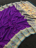 Soft Silk Kadiyal Paithani Saree