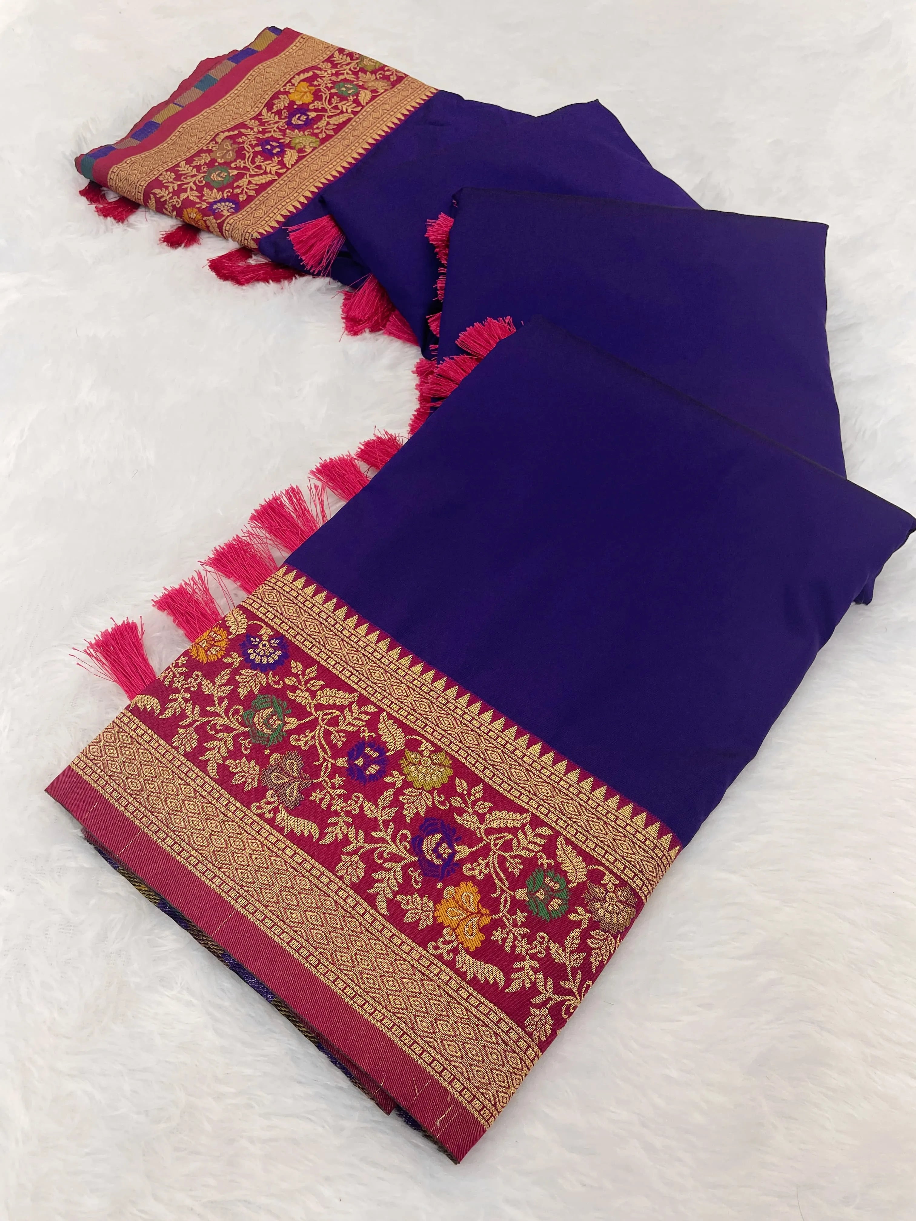 Soft Silk Kadiyal Paithani Saree