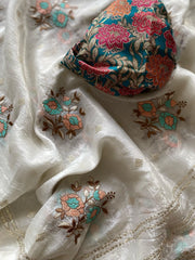 Premium Crush Silk Printed Organza Saree