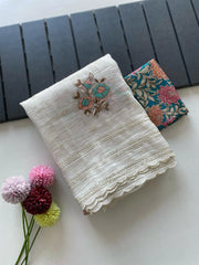 Premium Crush Silk Printed Organza Saree