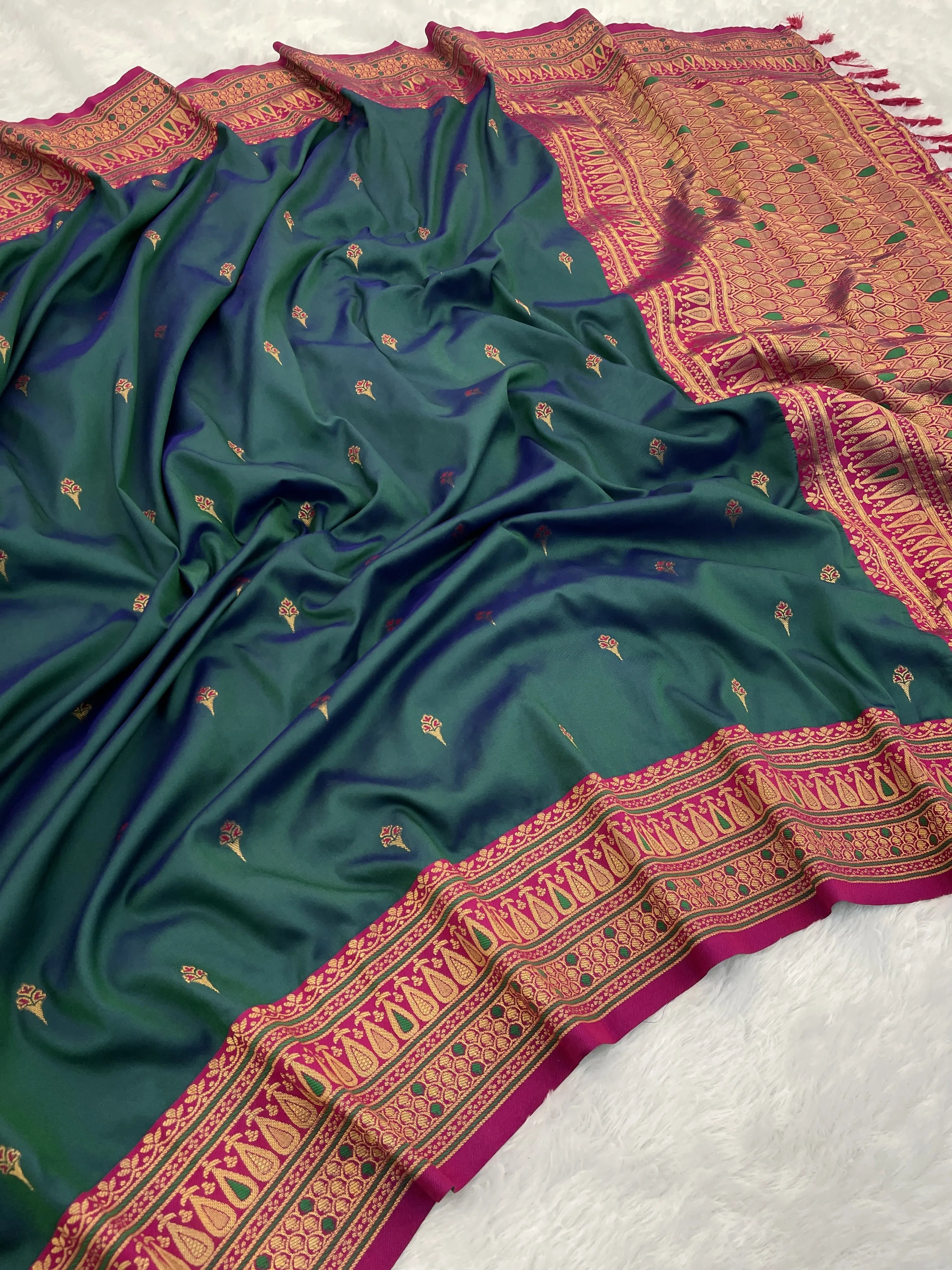 Soft Silk Meenakari Rich Paithani Saree