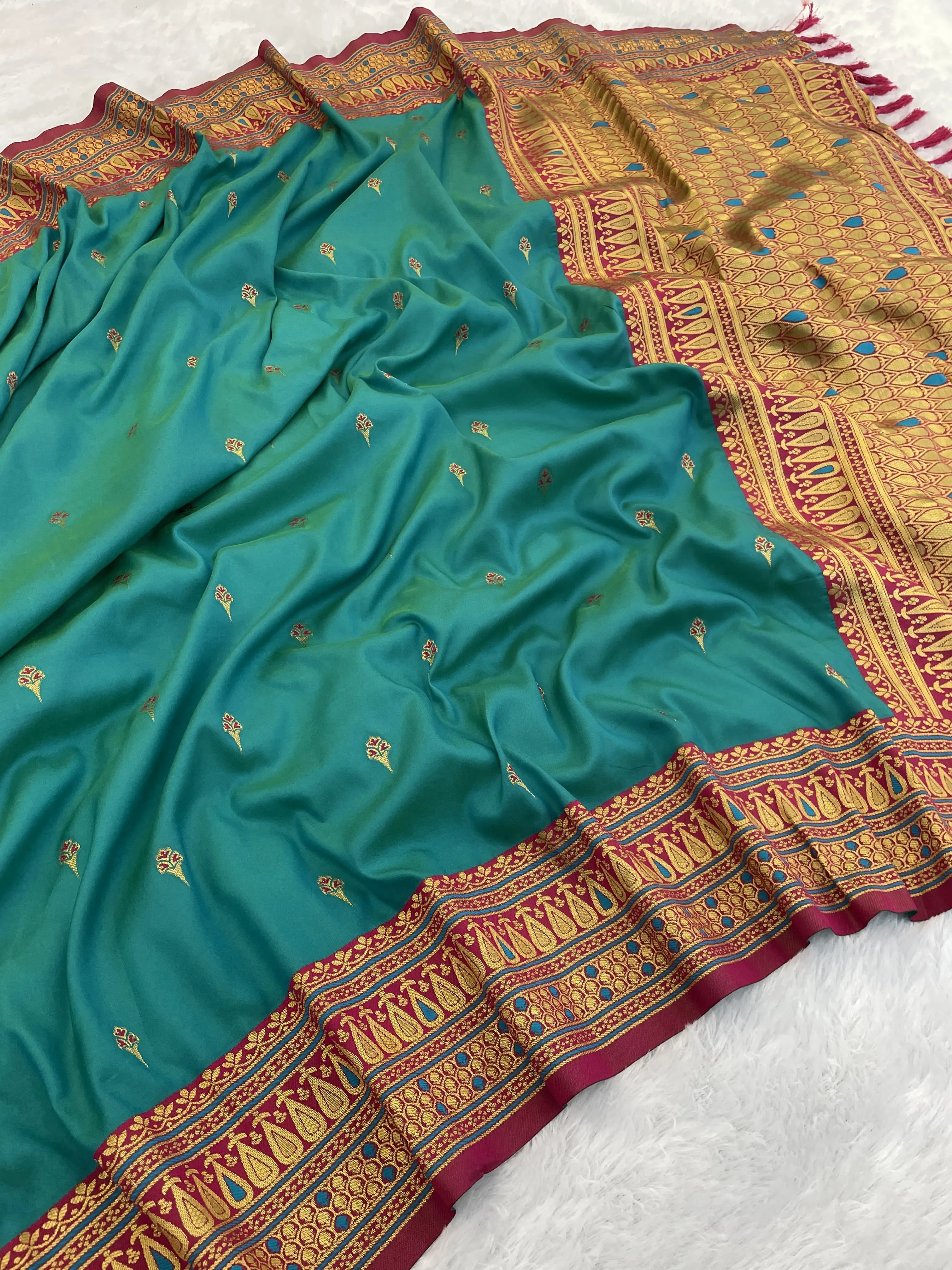 Soft Silk Meenakari Rich Paithani Saree