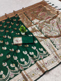 Soft Silk Banarasi Meenakari Saree
