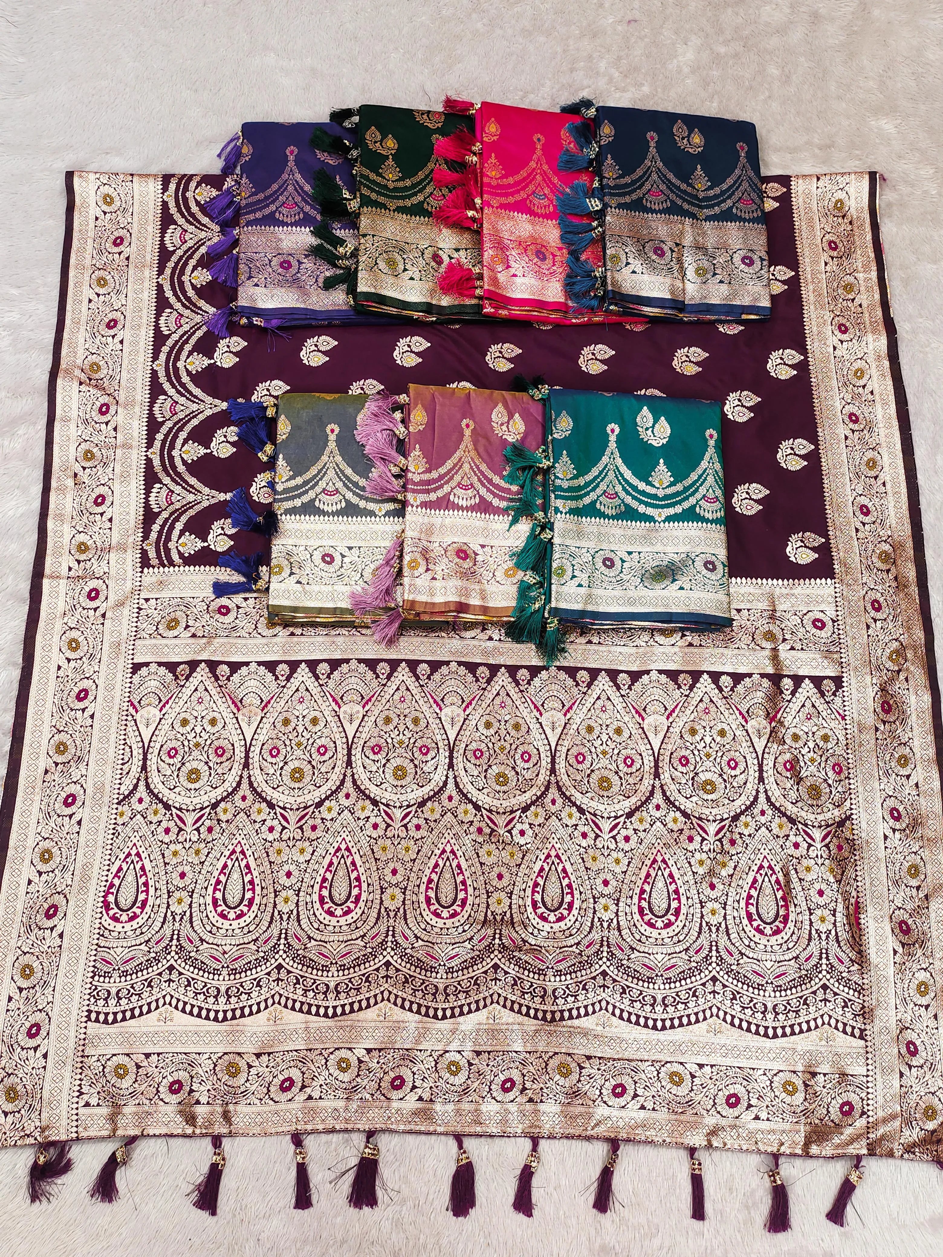 Soft Silk Banarasi Meenakari Saree