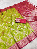 Soft Silk Banarasi Meenakari Saree