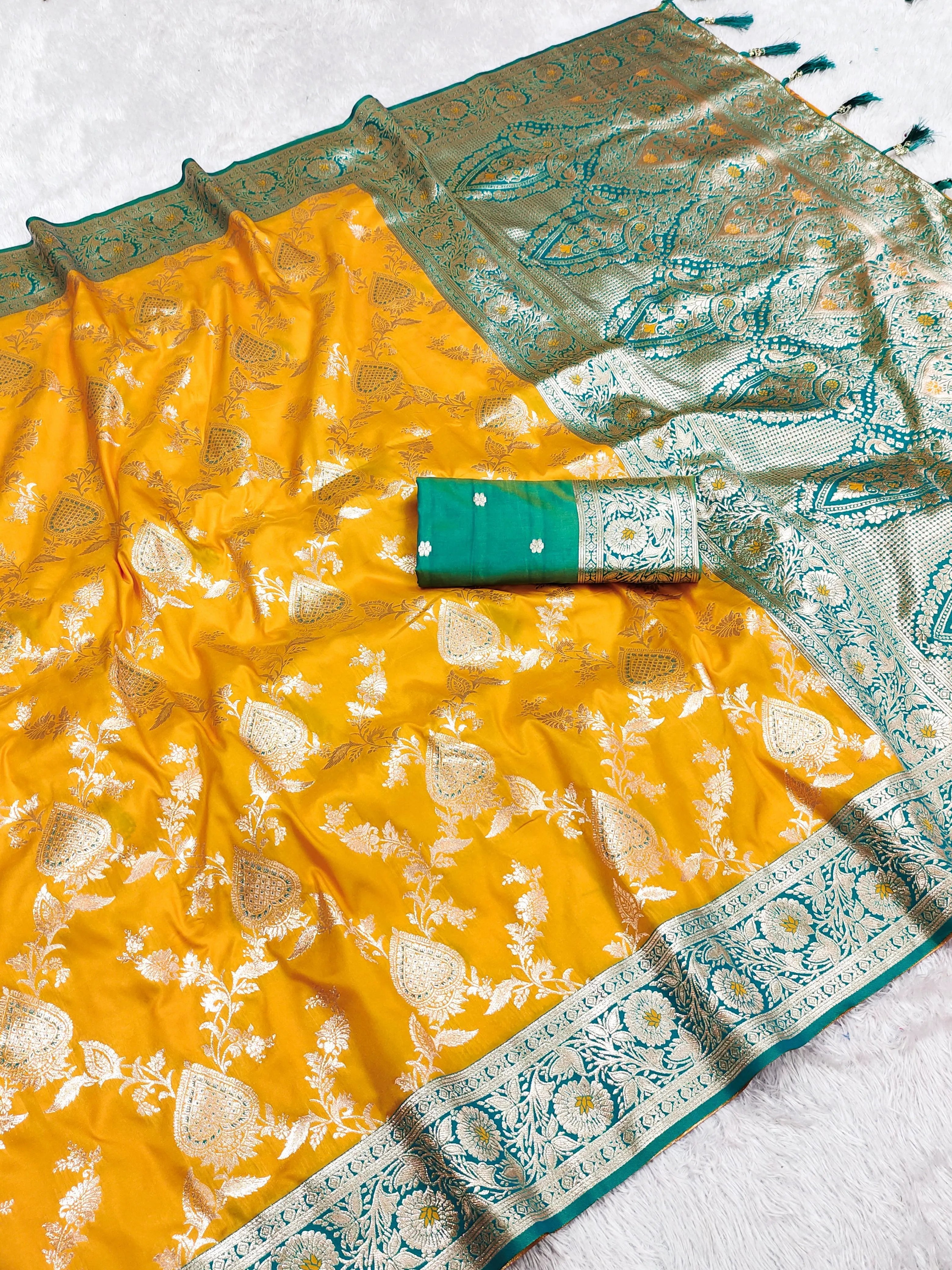Soft Silk Banarasi Meenakari Saree