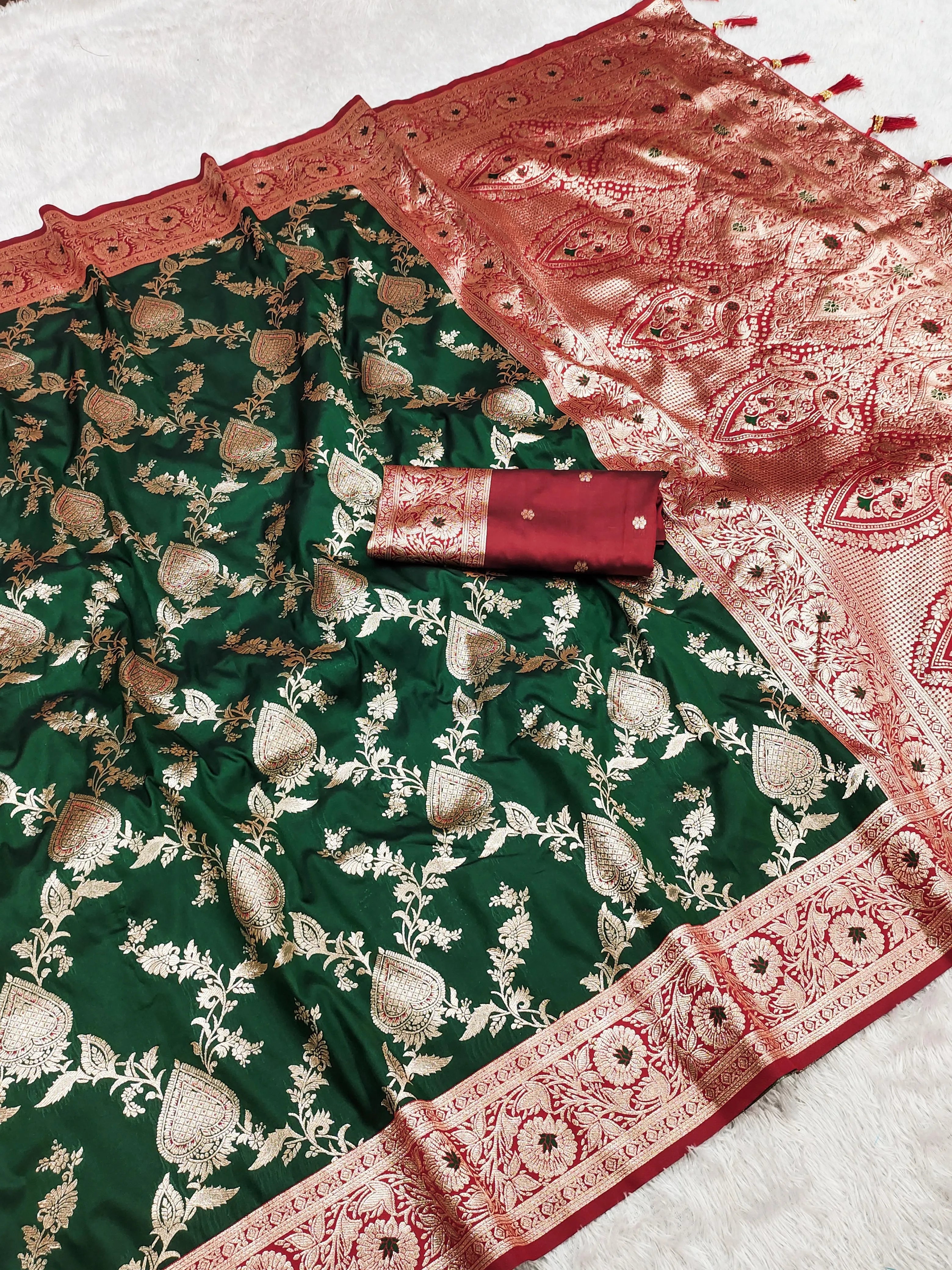 Soft Silk Banarasi Meenakari Saree