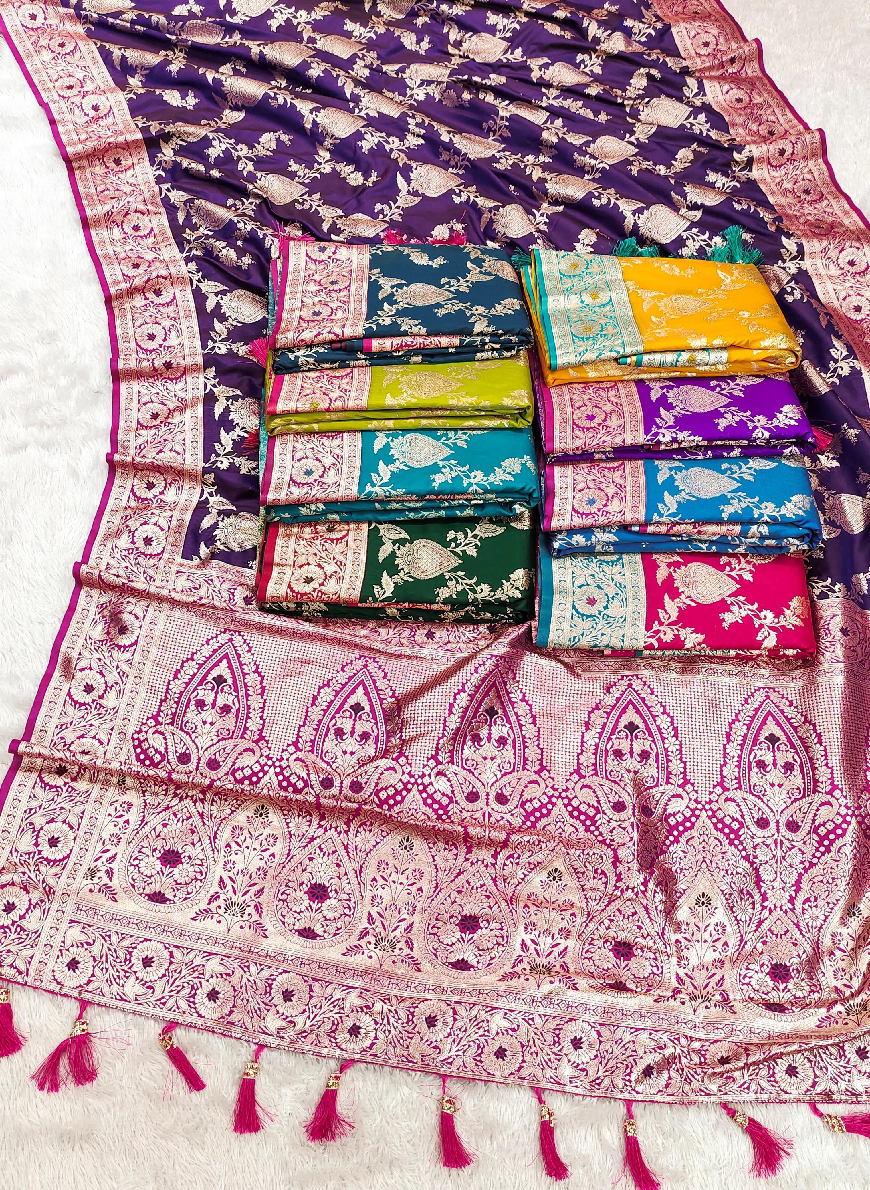 Soft Silk Banarasi Meenakari Saree