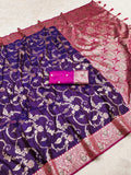 Soft Silk Banarasi Meenakari Zari Weaving Saree