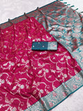 Soft Silk Banarasi Meenakari Zari Weaving Saree