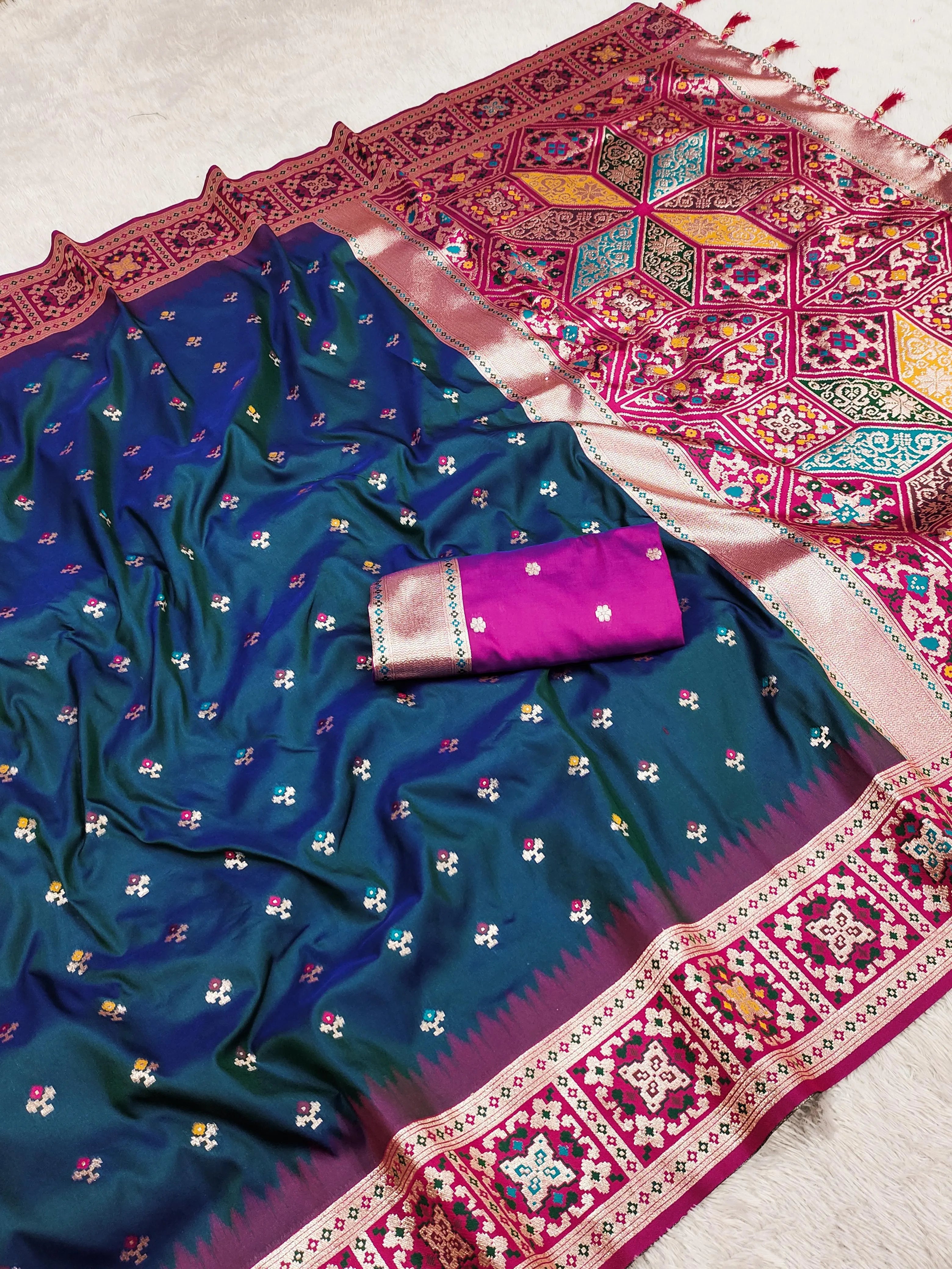 Soft Silk Banarasi Meenakari Rich Pallu Saree