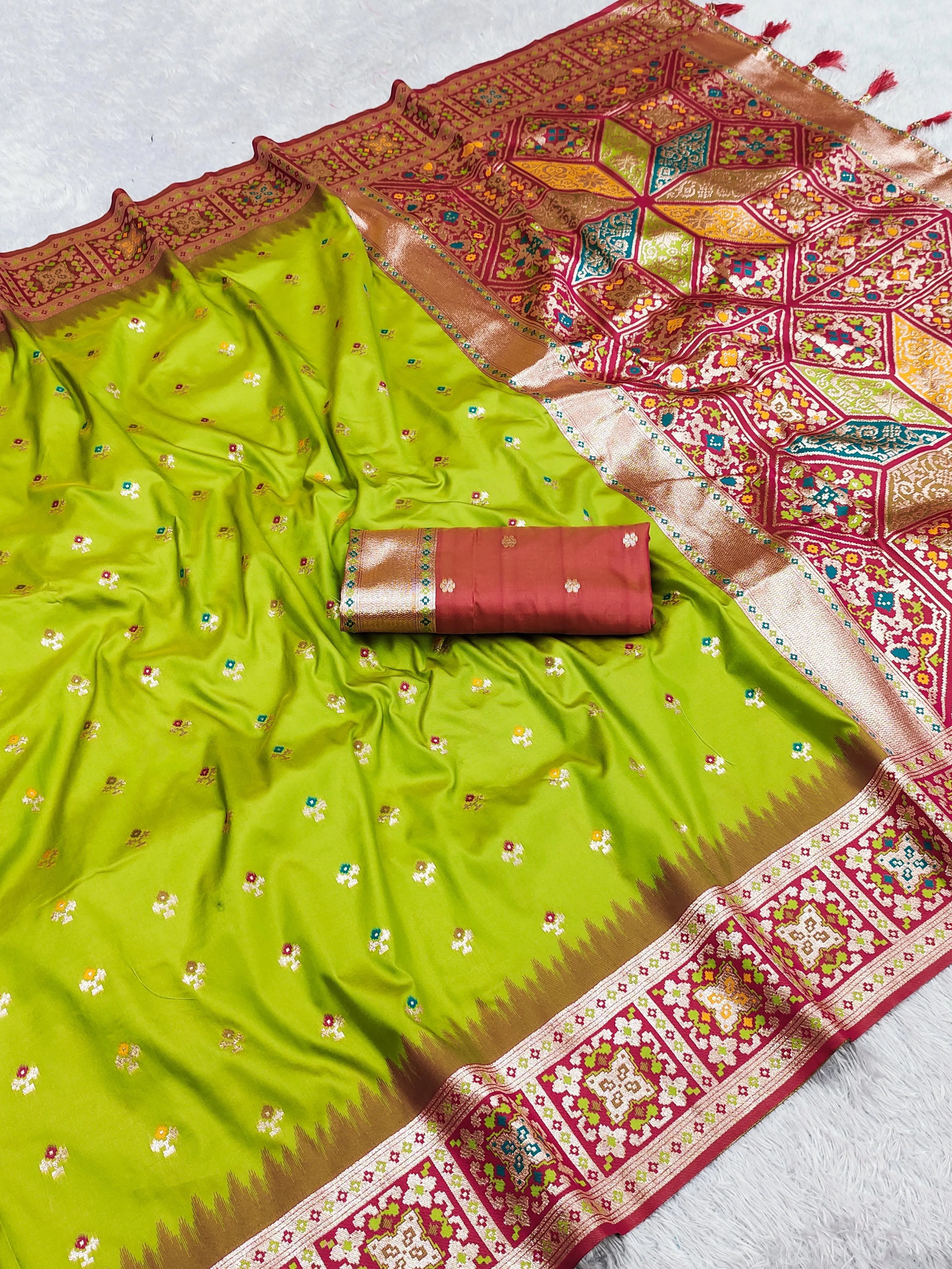 Soft Silk Banarasi Meenakari Rich Pallu Saree