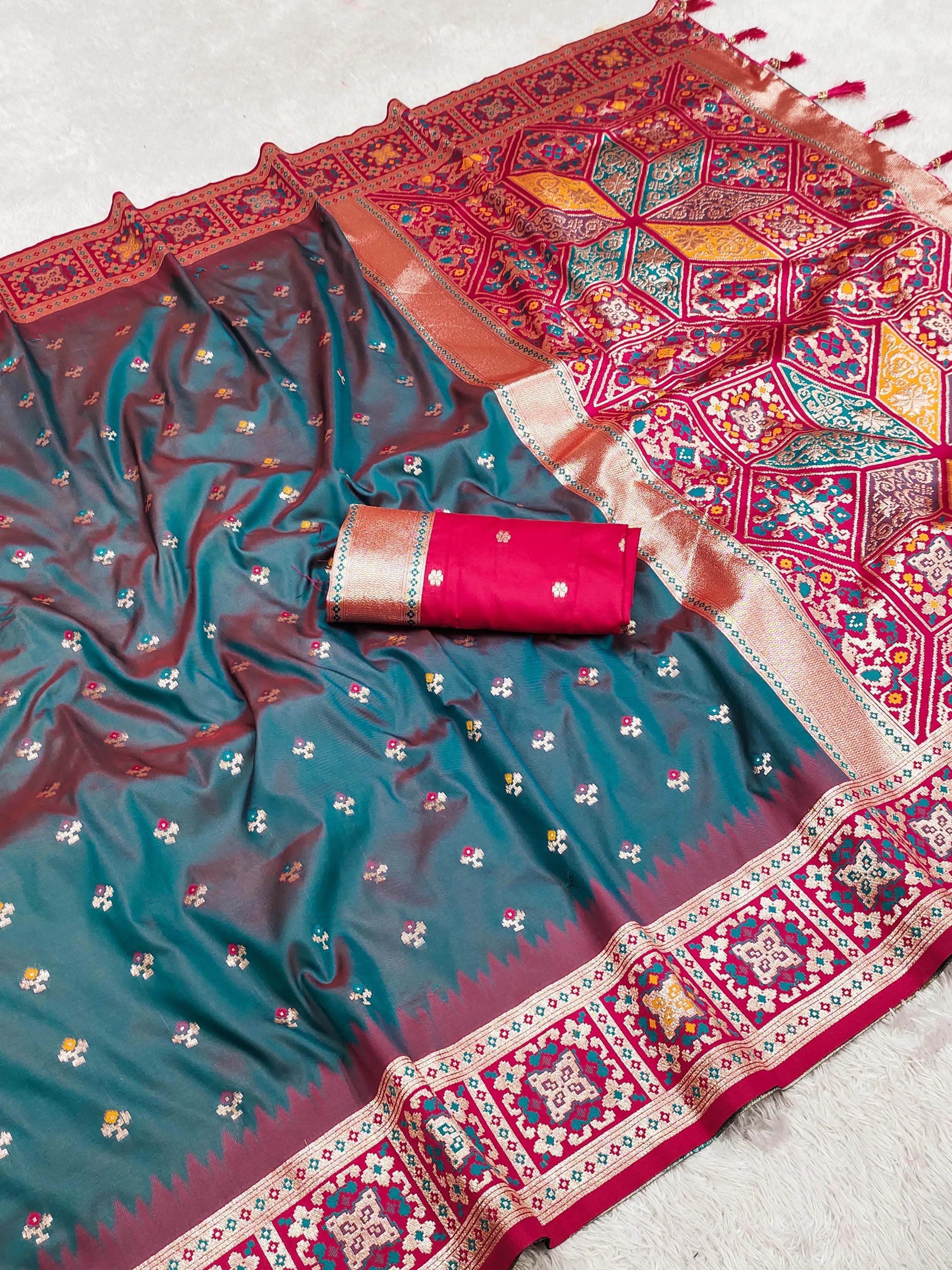Soft Silk Banarasi Meenakari Rich Pallu Saree