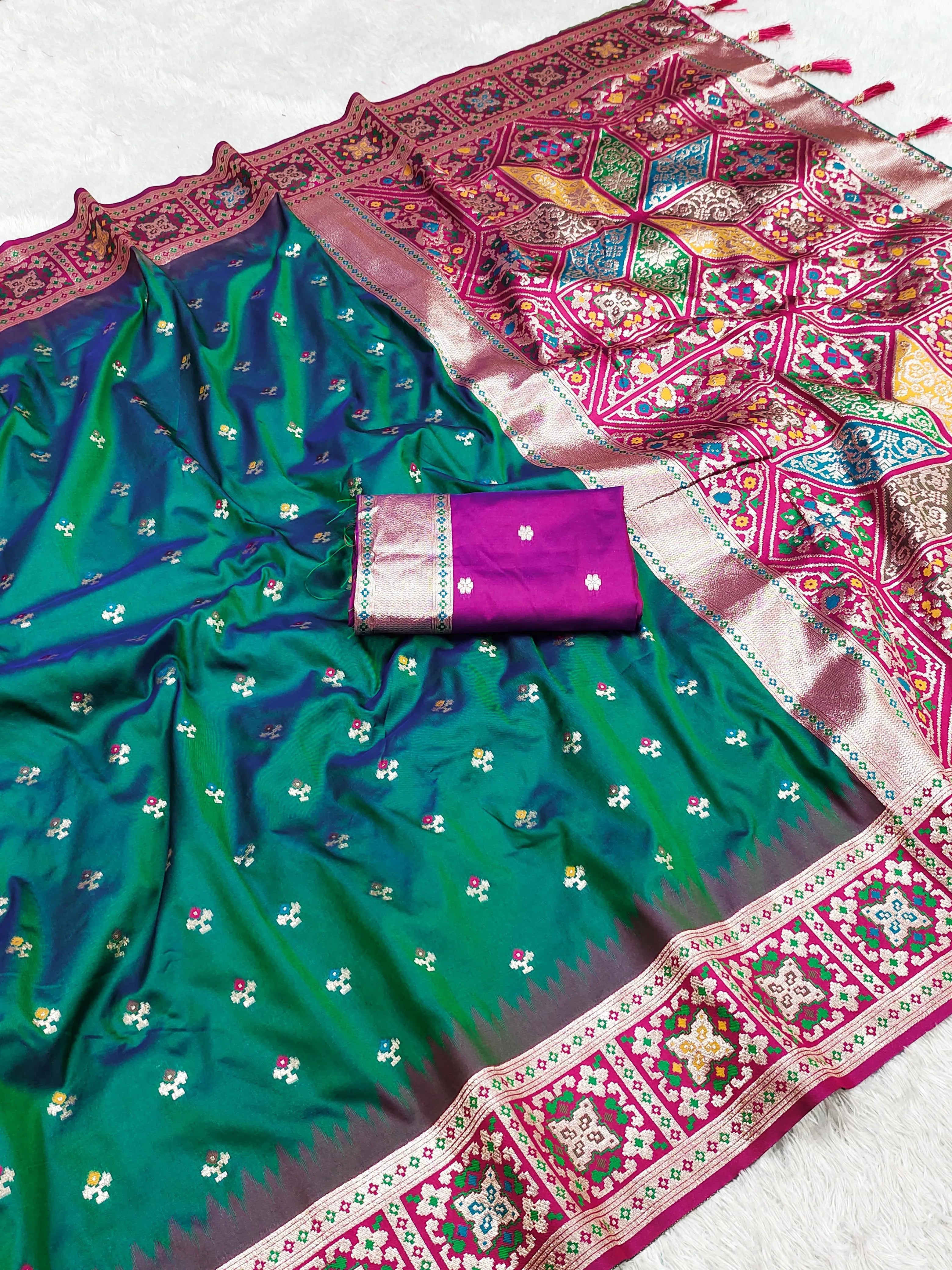 Soft Silk Banarasi Meenakari Rich Pallu Saree