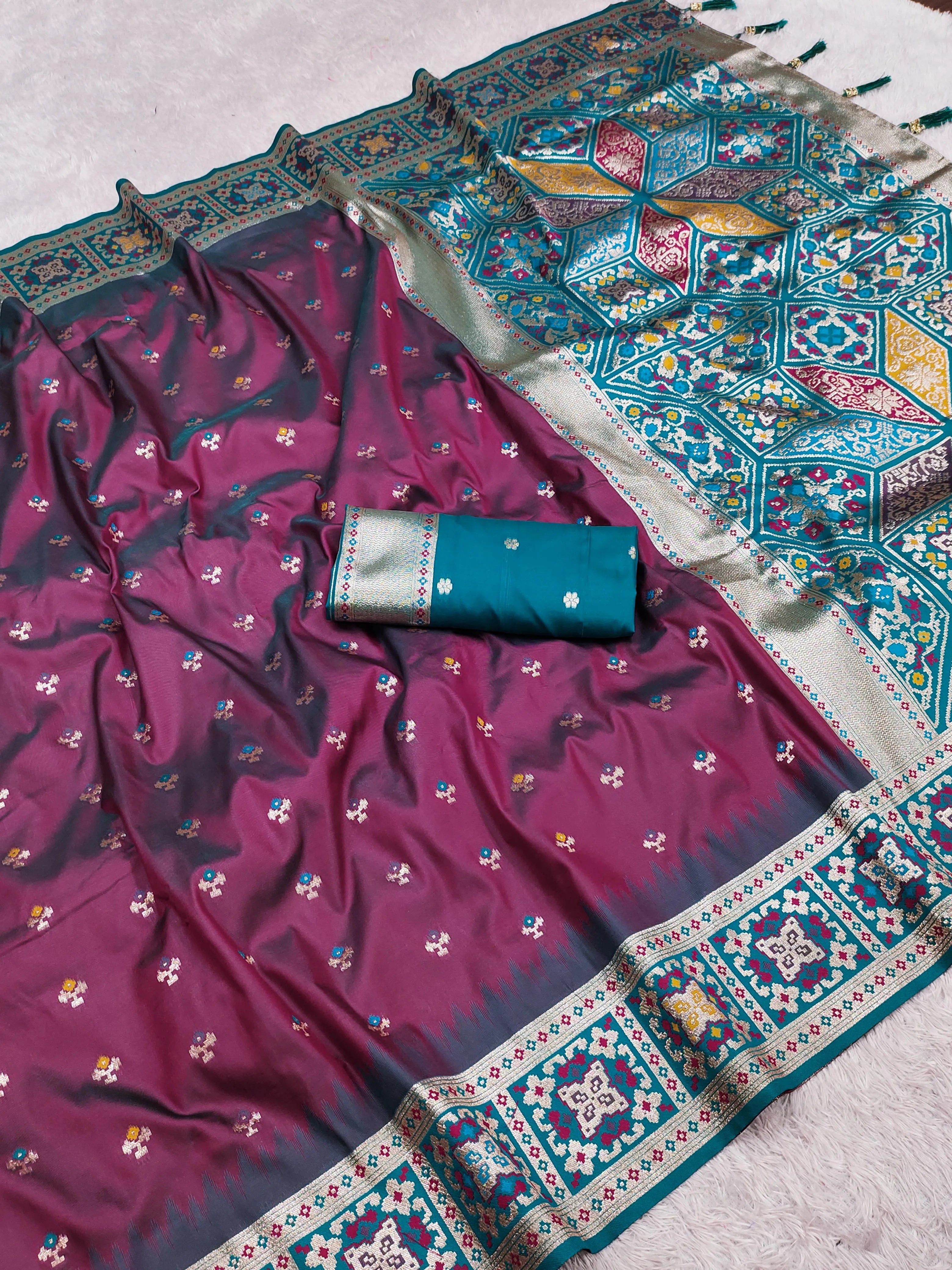 Soft Silk Banarasi Meenakari Rich Pallu Saree